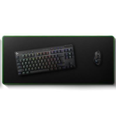 Mousepad Deskpad Gamer Grande Speed Extra Grande (700x300mm) 70x30cm Borda Costurada Setup Verde