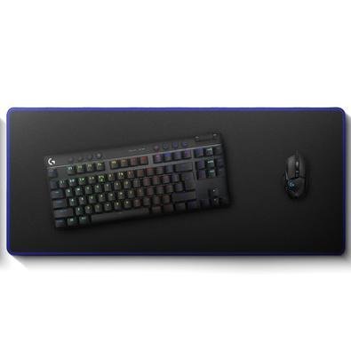 Mousepad Deskpad Gamer Grande Speed Extra Grande (700x300mm) 70x30cm Borda Costurada Setup Azul