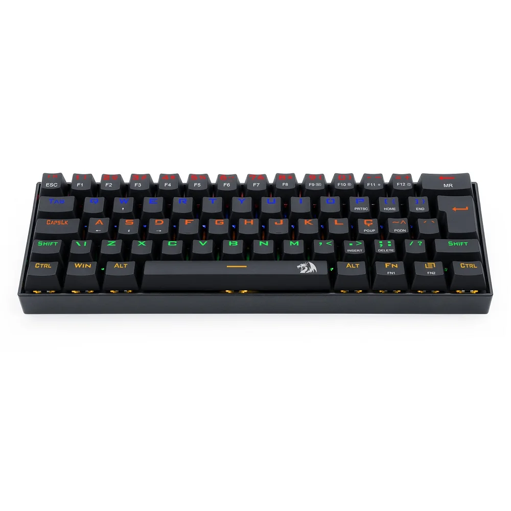 Imagem 2 de 5 do produto Teclado Mecânico Gamer Redragon Lakshmi Rainbow, ABNT2, Switch Black, Preto