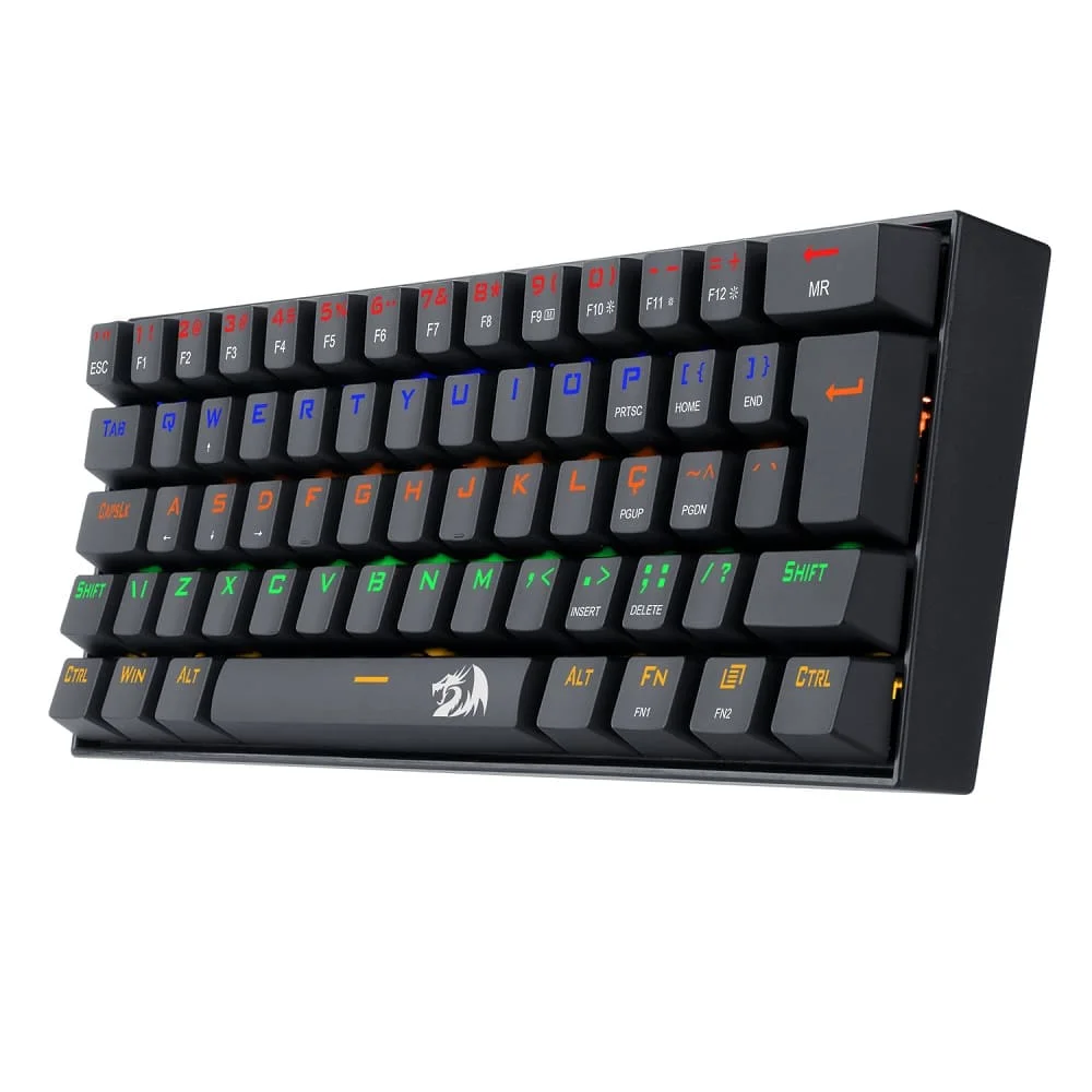 Imagem 5 de 5 do produto Teclado Mecânico Gamer Redragon Lakshmi Rainbow, ABNT2, Switch Black, Preto