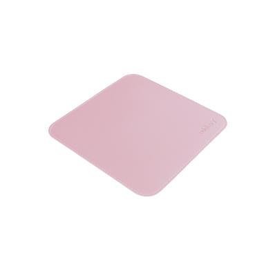 Mouse Pad Desk Pad Eddias (200x200mm) 20x20cm Em Couro Ecológico Minimalista Mesa Pequeno - Rosa