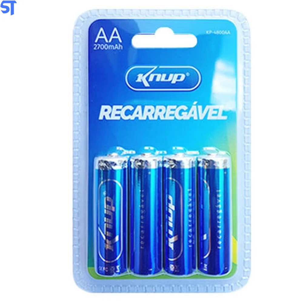 Pilha Recarregável Aa Cartela C/4un (kp-4800aa) - Knup Pilha Recarregável Aa Cartela C/4un (kp-4800aa) - Knup