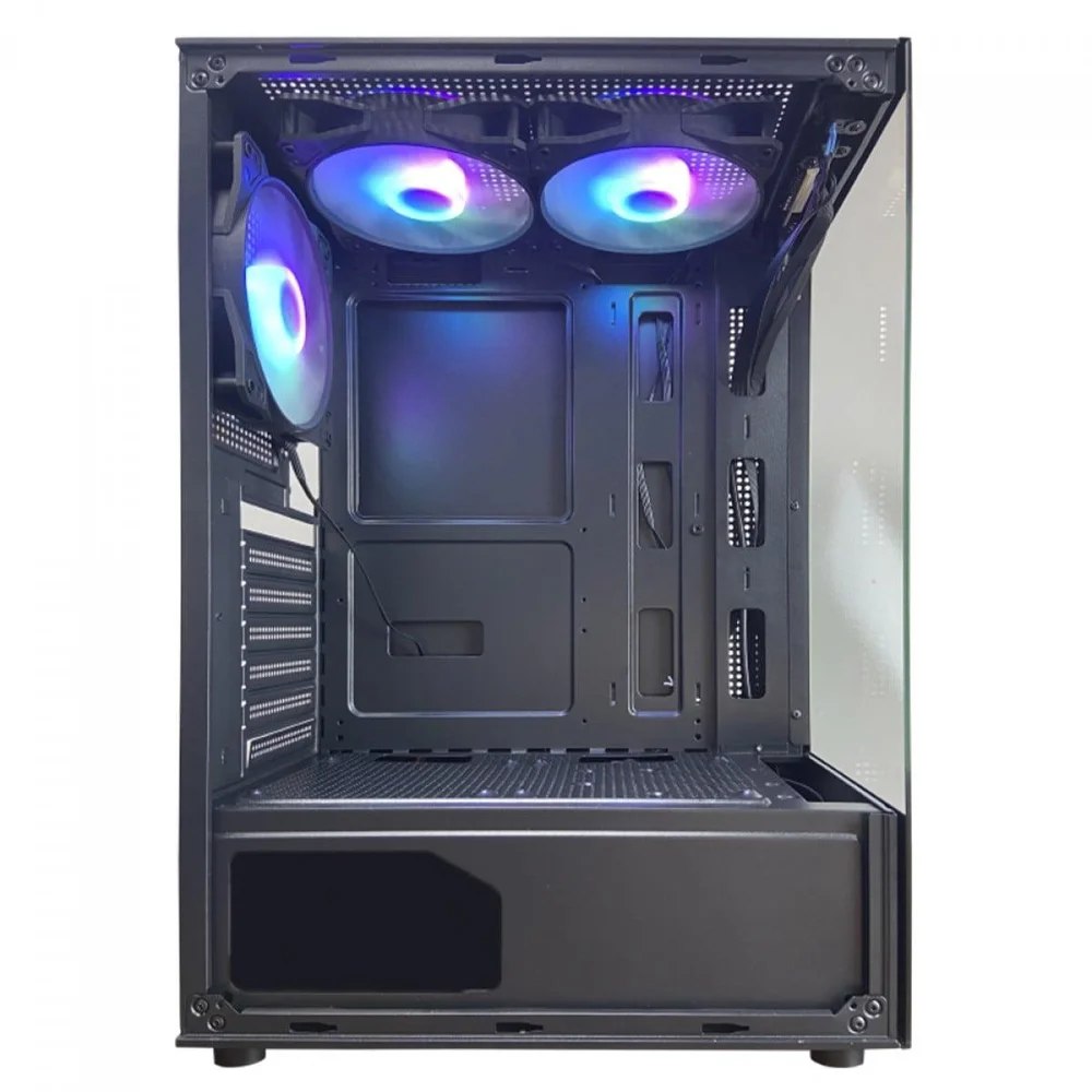 Imagem 2 de 5 do produto Gabinete Gamer Hayom Gb1792, Mid Tower, Lateral De Vidro, Atx, Com 3 Fans, Sem Fonte, Preto