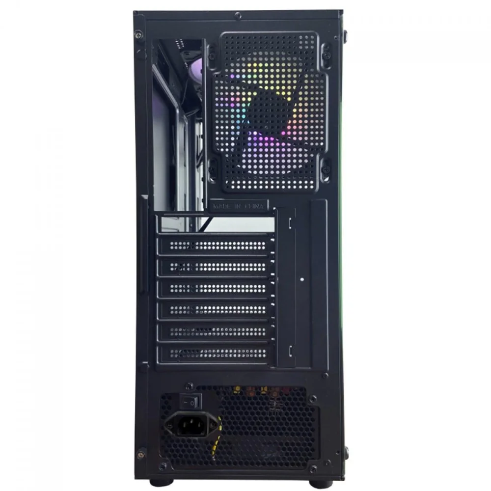 Imagem 4 de 5 do produto Gabinete Gamer Hayom Gb1792, Mid Tower, Lateral De Vidro, Atx, Com 3 Fans, Sem Fonte, Preto