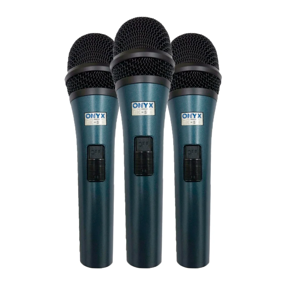 Kit 10 Microfones Dinâmico Com Fio Tk 51c Onyx