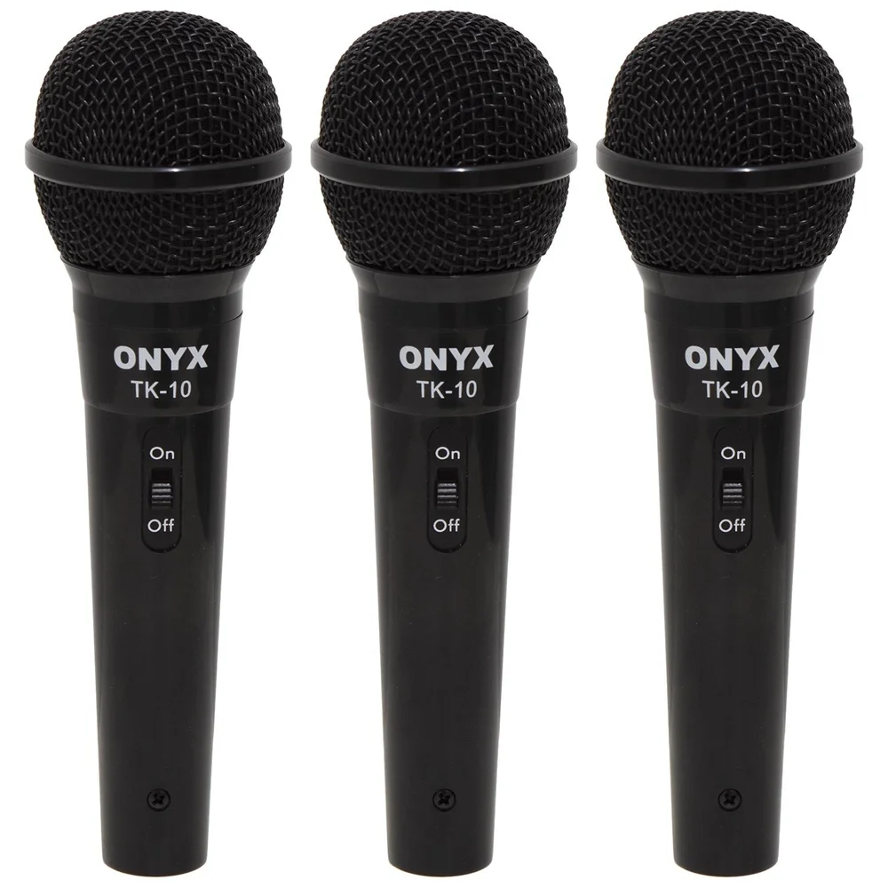 Kit 3 Microfones Dinâmicos Com Fio Tk 10 Onyx