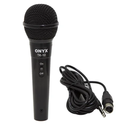 Microfone Dinâmico Com Fio Tk 10 Onyx