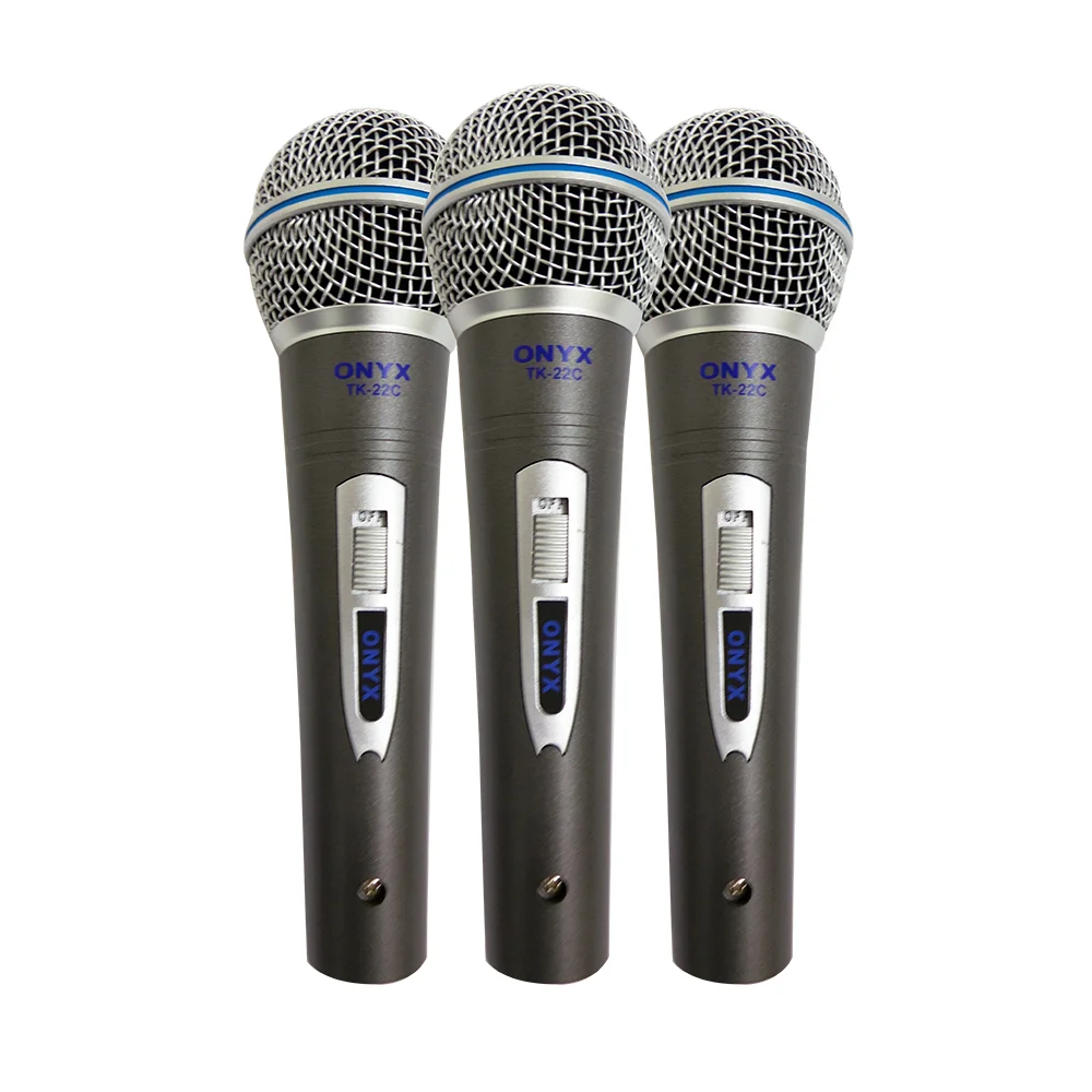 Kit 10 Microfones Dinâmico Com Fio Tk 22c Onyx