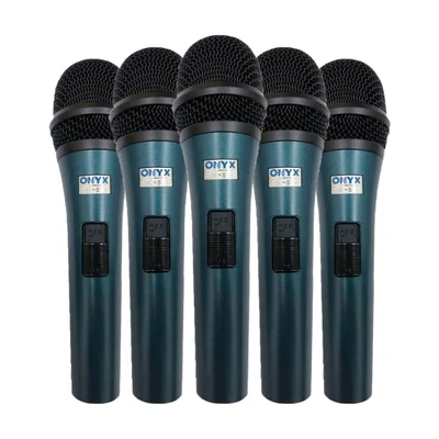 Kit 5 Microfones Dinâmico Com Fio Tk 51c Onyx