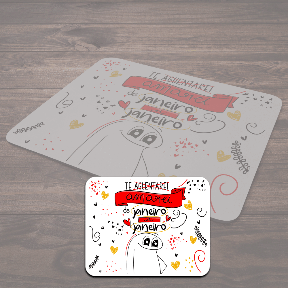 Imagem 3 de 5 do produto Mouse Pad Flork Namorados - Te Amarei De Janeiro A Janeiro
