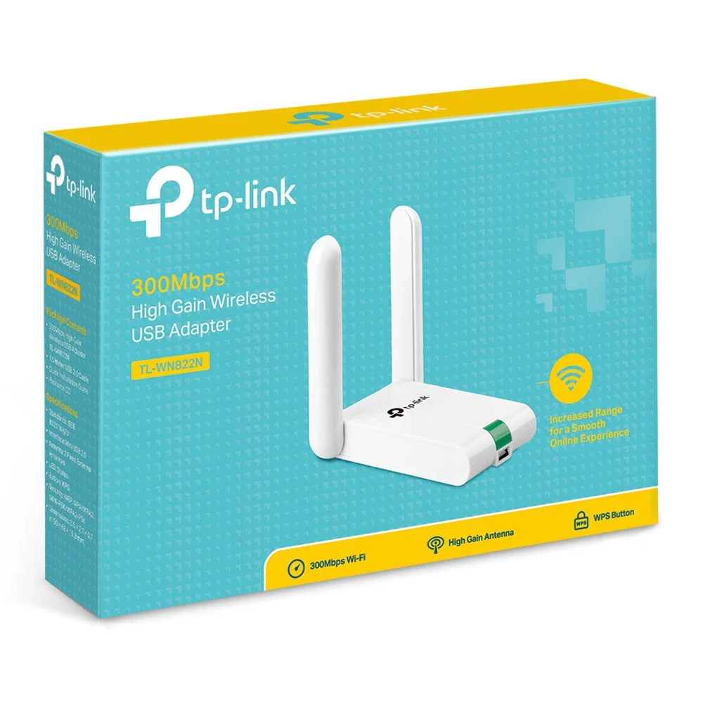 Imagem 2 de 4 do produto Adaptador Usb Wireless Tp-link Tl-wn822n 300mbps