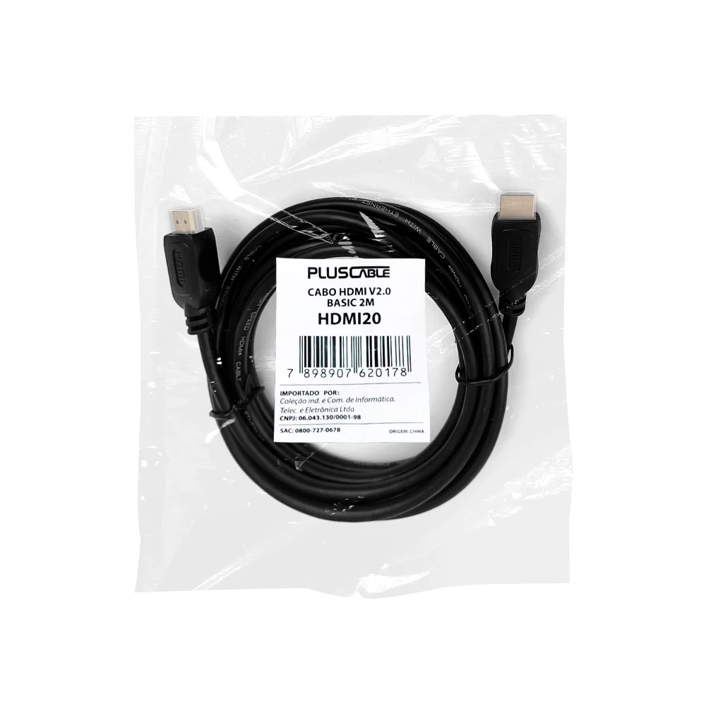 Imagem 4 de 5 do produto Cabo Plus Cable HDMI X HDMI V2.0 2 M