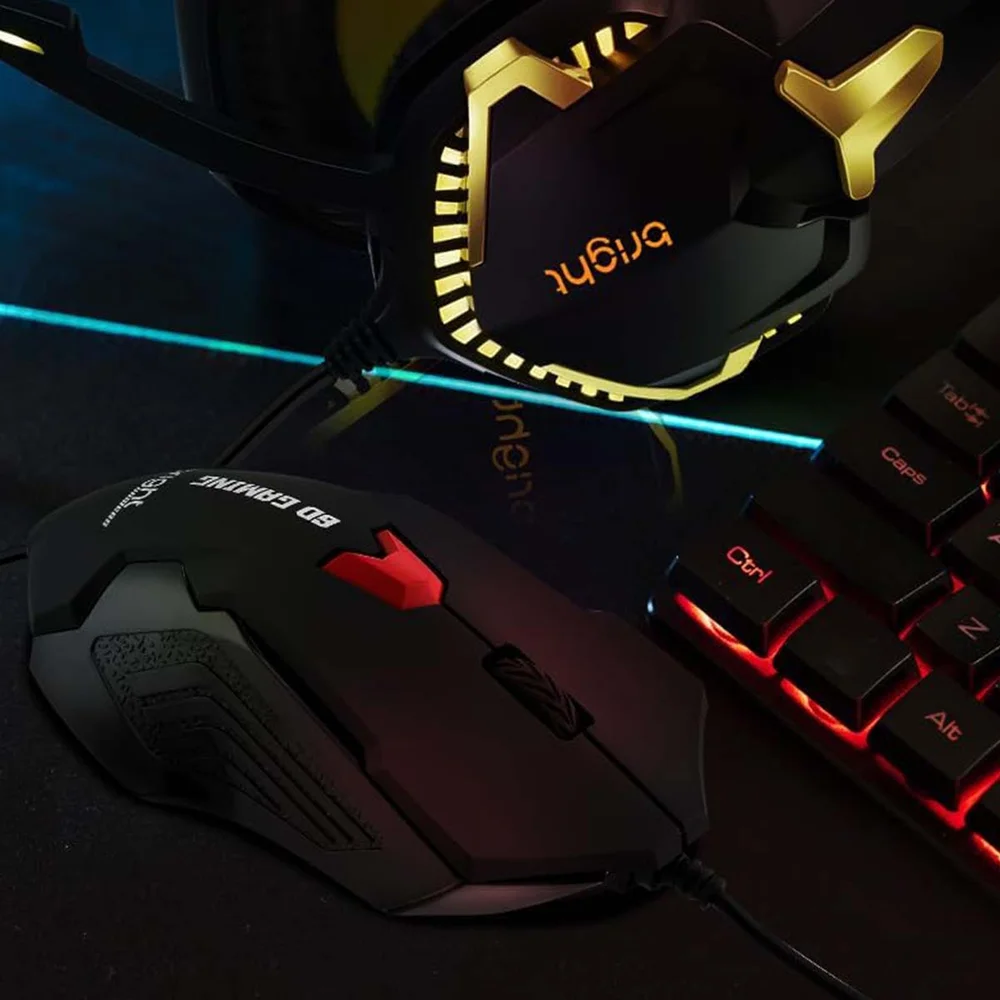 Imagem 3 de 5 do produto Headset Gamer Level Up Bright, RGB, Preto Dourado