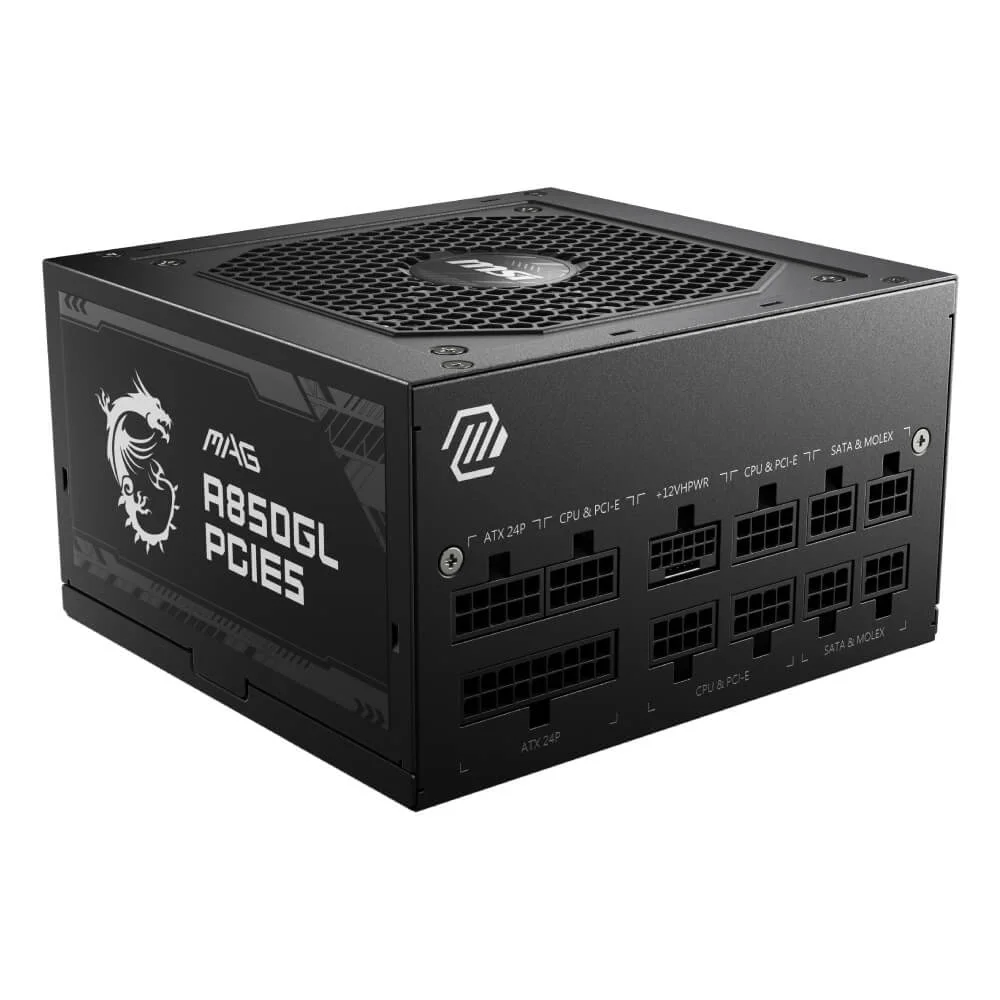 Imagem 4 de 5 do produto Fonte Msi Mag A850gl PCie5 850w 80 Plus Gold Modular Pfc Ativo Preto