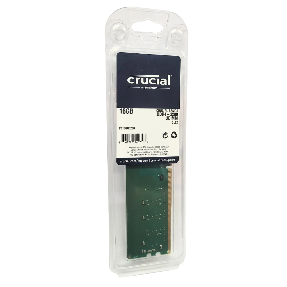 Imagem 2 de 3 do produto Memoria Ram Ddr4 16gb 3200mhz Crucial Cb16gu3200