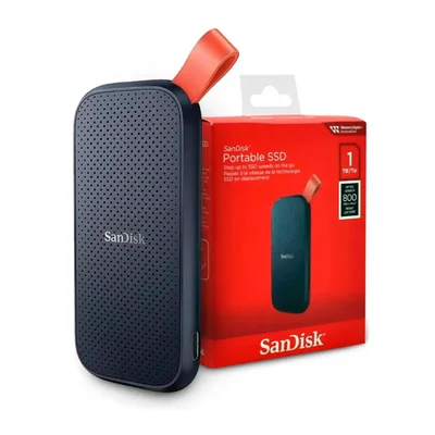 SSD. Externo 1TB Usb Tipo C 3.2 800mb/s Leit Preto E Laranja Sdssde30-1t00-g26 Sandisk