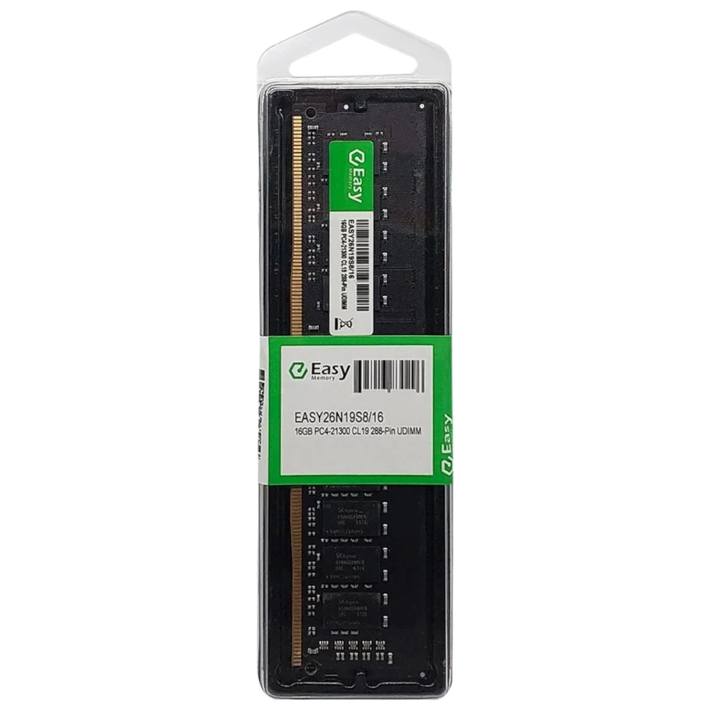 Memória Ram Easy Memory, 16gb, 2666mhz, Ddr4, Cl19 - Memória Ram Easy Memory, 16gb, 2666mhz, Ddr4, Cl19 -