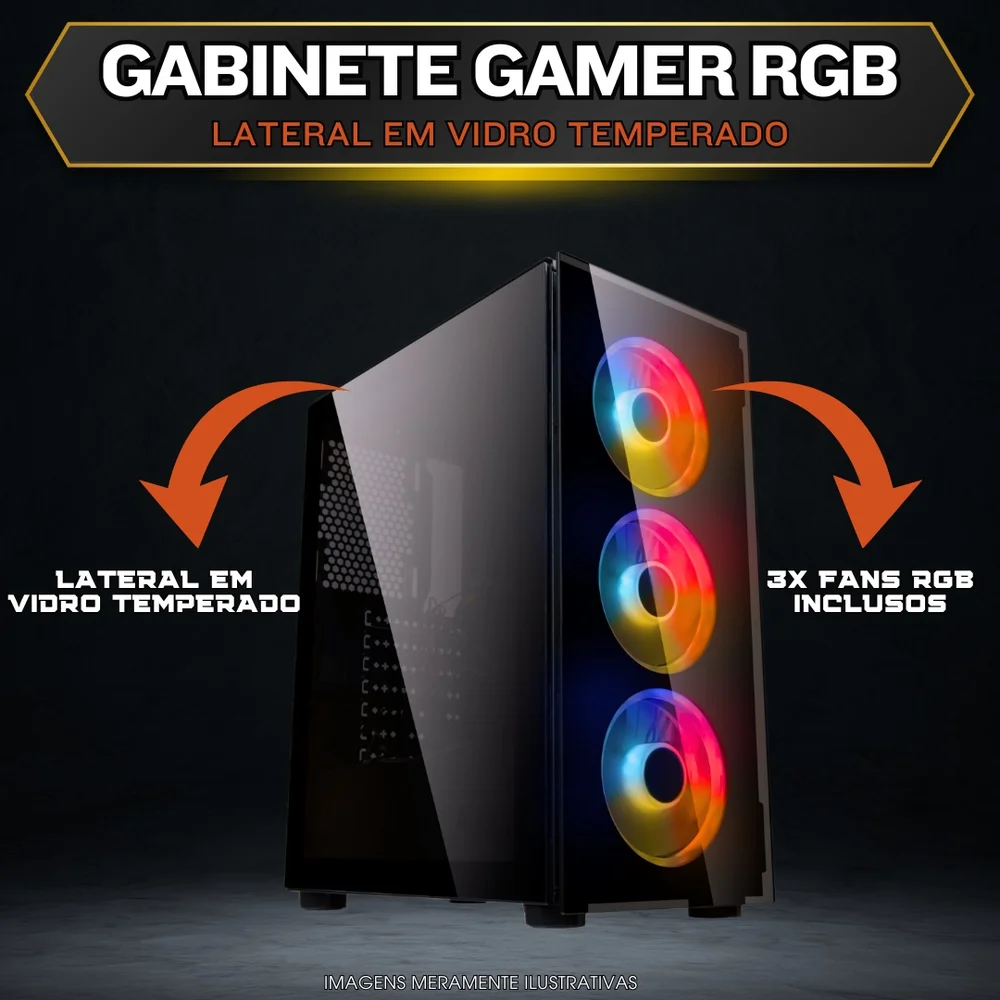 PC Gamer Bluepc Legacy - Amd Ryzen 5 5600gt, 16gb Ram, Radeon Vega 7, SSD 480GB, Fonte 500w - Pgbp-1001leg - view 2