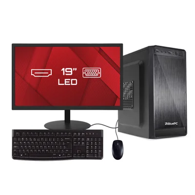 Computador Completo Blue PC AMD Ryzen 5 5600gt, RAM 16GB, SSD 480GB, DDR4, Vega 7, Monitor 19"