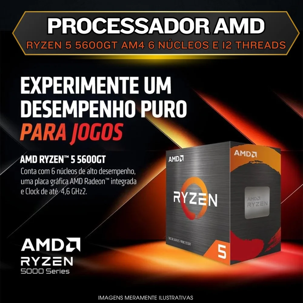 PC Gamer Completo Bluepc Legacy - Amd Ryzen 5 5600gt, 16gb Ram, Radeon Vega 7, Monitor 20", Kit Gamer Completo, SSD 480GB, Fonte 500w - Pgbp-1007leg - view 5