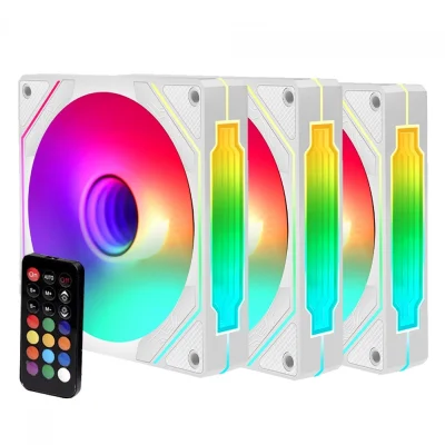 Kit Fan Com 3 Unidades Liketec Enigma ARGB, 120mm, Com Controladora, Branco, Lf-kitaRGB-enigma-2080