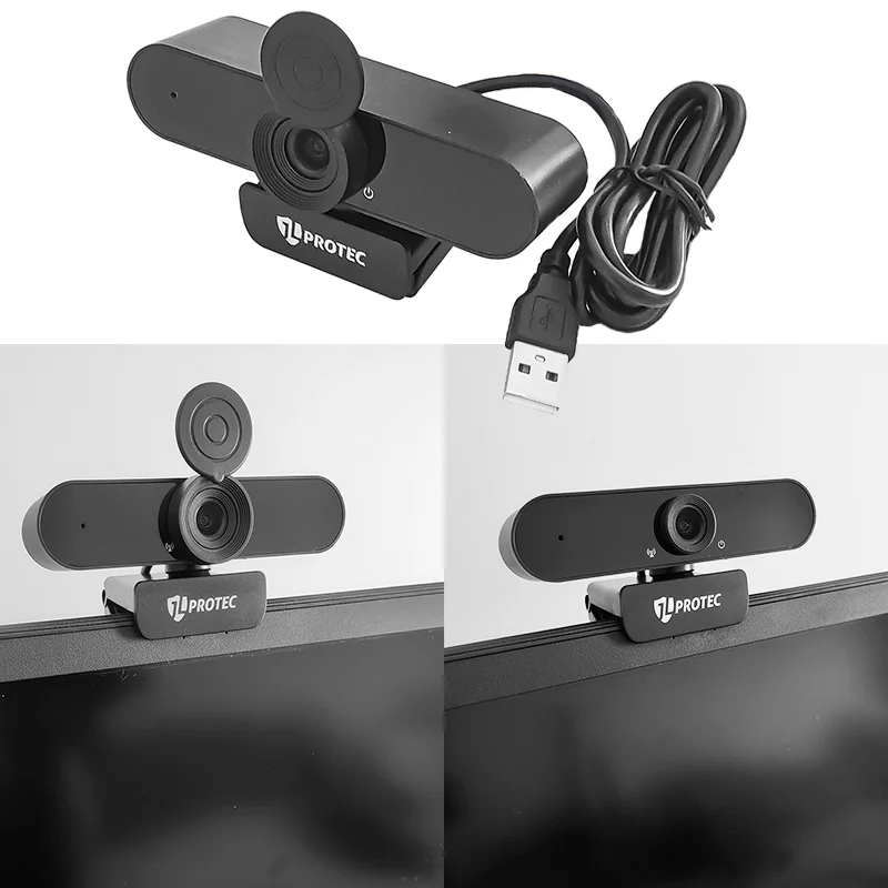 Imagem 2 de 4 do produto Full Hd 1080p Webcam Alta Resolução 2mp Mini Usb Câmera De Visão 360º Microfone Audio P/ PC Notebook