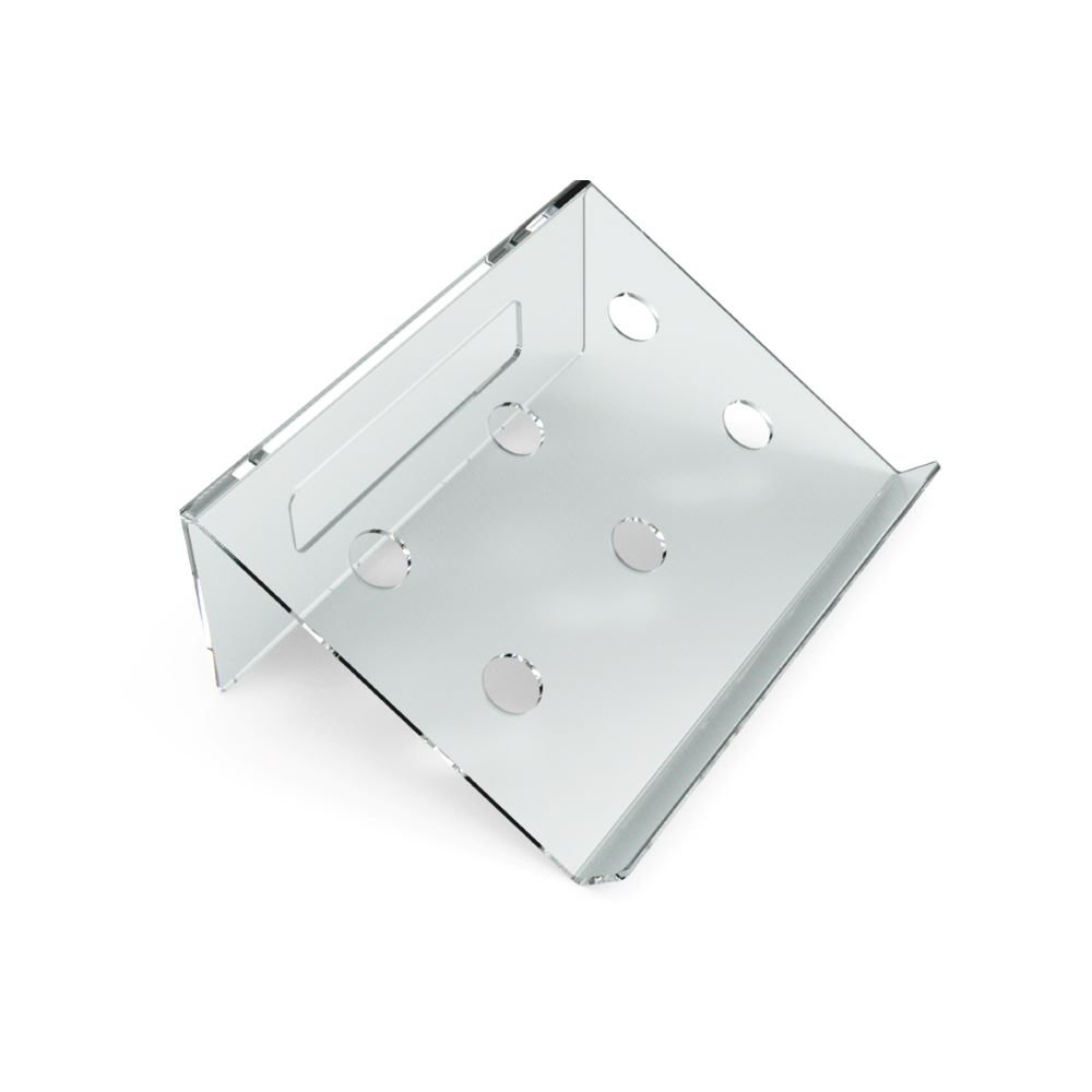 Suporte Inclinado para Notebook em Acrílico: Ergonomia, Transparência e Beleza com Ventilação Eficiente - 4mm