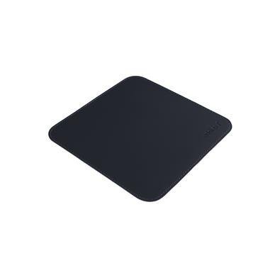 Mouse Pad Desk Pad Eddias (200x200mm) 20x20cm Em Couro Ecológico Minimalista Mesa Pequeno - Preto