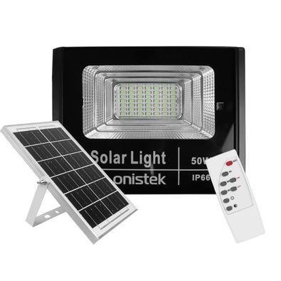 Luminária Parede Solar Ip67 Refletor Iluminação Pública 50w
