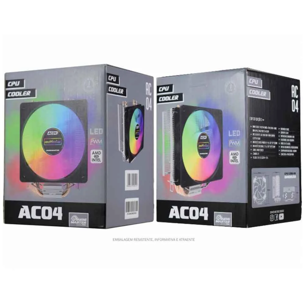 Cooler Processador Ac04 120mm Amdintel Ate LGA 1700multicolor 5
