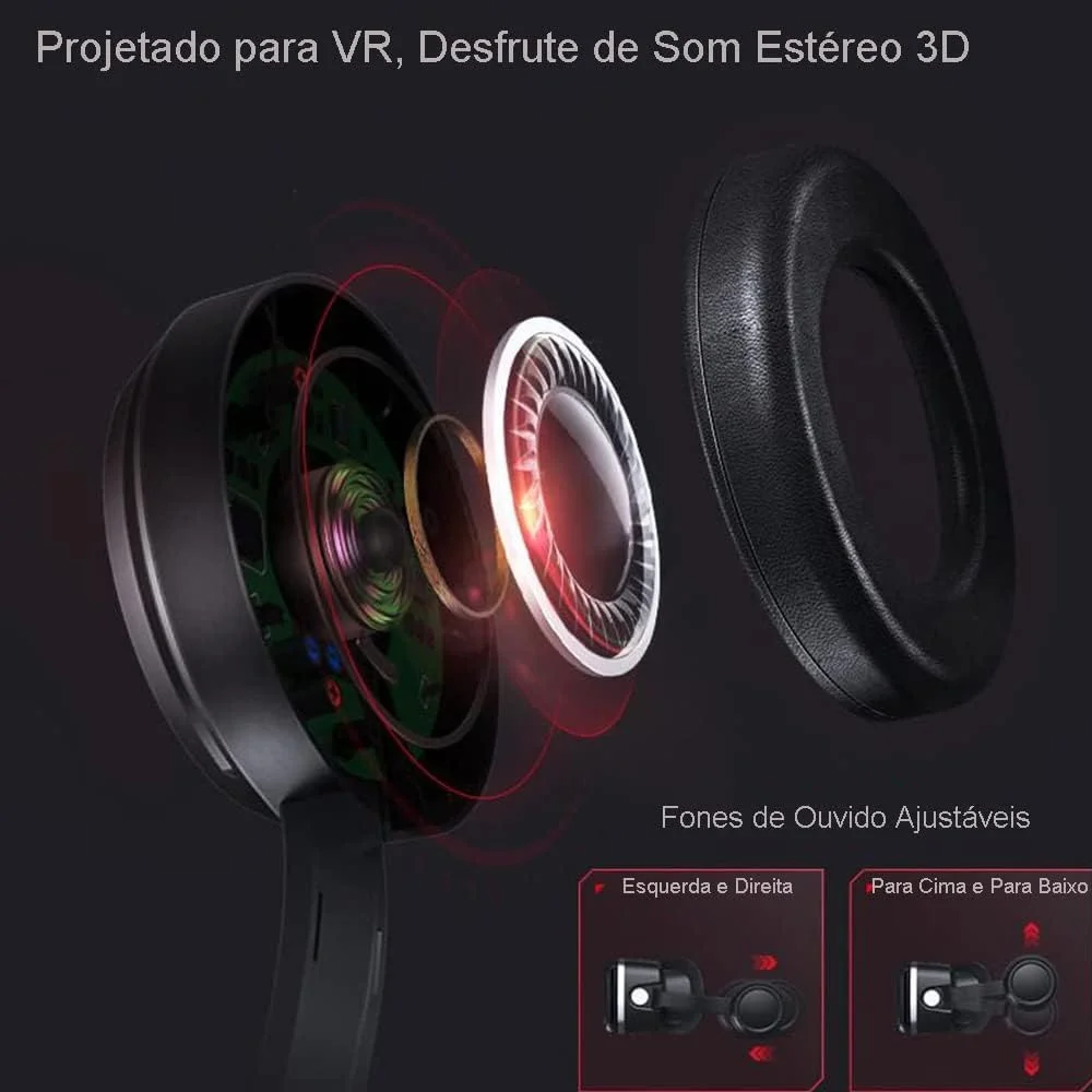 Imagem 3 de 5 do produto Vr Shinecon 6.0 Vr Fone De Ouvido  3d Suporta 4.7 Até 6.0 " Smartphone + Controle