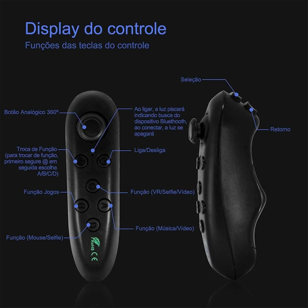 Imagem 4 de 5 do produto Vr Shinecon 6.0 Vr Fone De Ouvido  3d Suporta 4.7 Até 6.0 " Smartphone + Controle