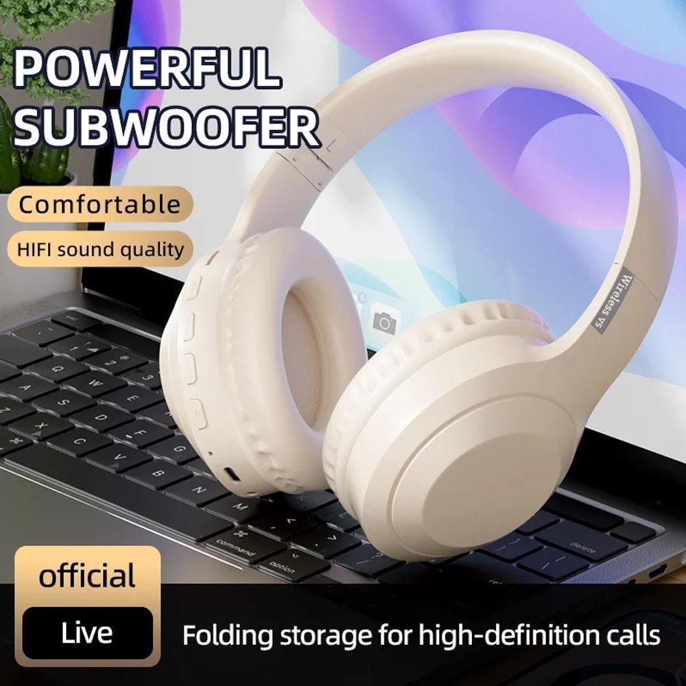 Imagem 5 de 5 do produto H&s -v5  Fone De Ouvido Headphones Sem Fio Com Microfone, Bluetooth 5.3, Estéreo Surround Cor:pink