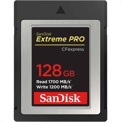 Cartão De Memória Sandisk Extreme Pro Cfexpress Tipo B 128GB 1700mb/s
