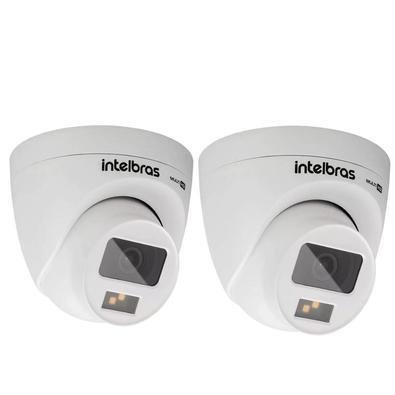 Kit 2 Câmeras De Segurança Intelbras Multi Hd 20m Vhd 1120 D Full Color Imagem Colorida Noite E Dia