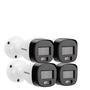 Kit Intelbras 4 Câmeras De Segurança 3220 B Multi-hd Vhd Full Color Com Microfone E Áudio 20m Branca