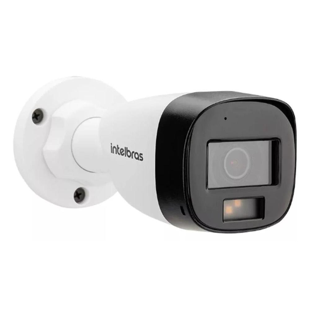 Kit Intelbras 4 Câmeras De Segurança 3220 B Multi-hd Vhd Full Color Com Microfone E Áudio 20m Branca