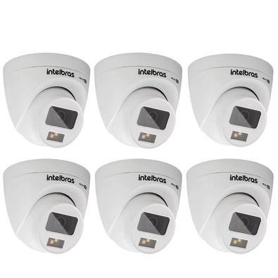 Kit 6 Câmeras De Segurança Intelbras Multi Hd 20m Vhd 1120 D Full Color Imagem Colorida Noite E Dia
