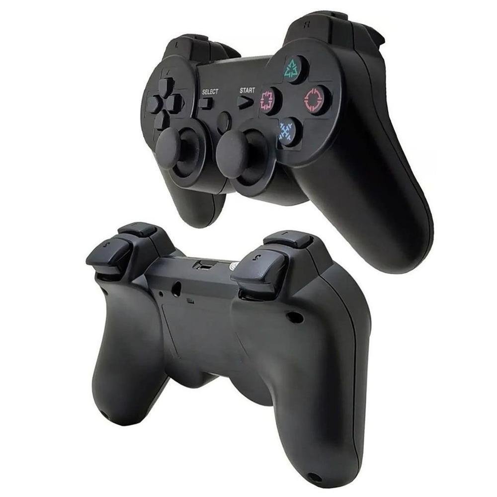 Imagem 4 de 4 do produto Kit 2 Controle Playstation 3 Ps3 Sem Fio Preto Dual Shock