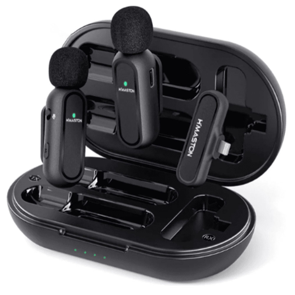 Microfone De Lapela Duplo Sem Fio Lightning Hmaston Mk-07