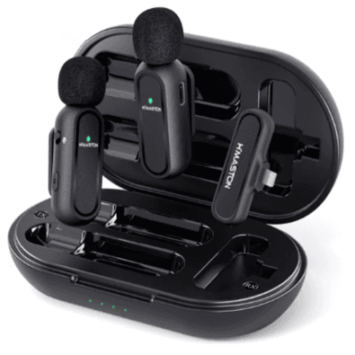Microfone De Lapela Duplo Sem Fio Lightning Hmaston Mk-07