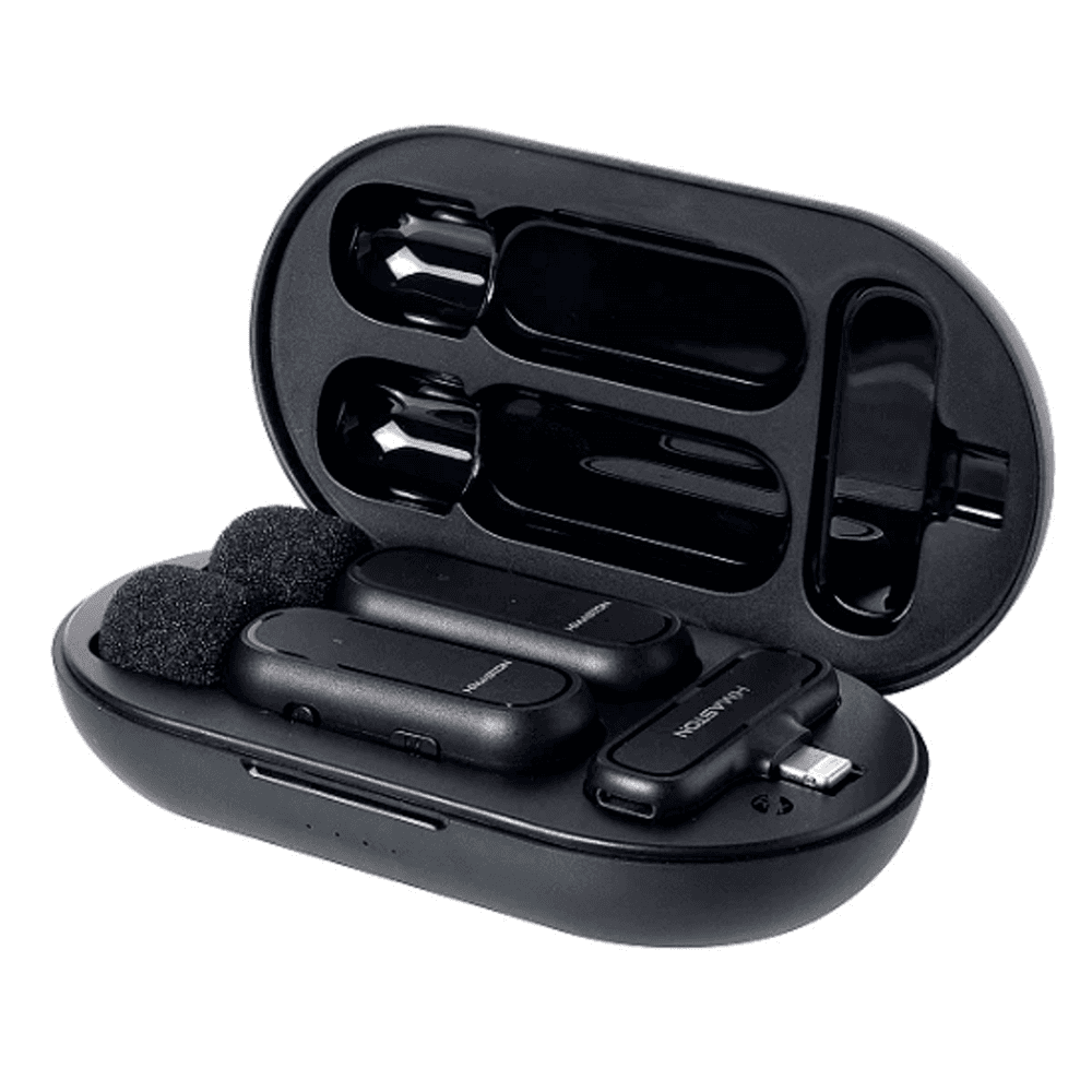Imagem 3 de 3 do produto Microfone De Lapela Duplo Sem Fio Lightning Hmaston Mk-07