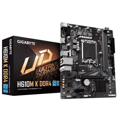 Placa Mãe Gigabyte H610m K, DDR4, LGA 1700, Micro ATX