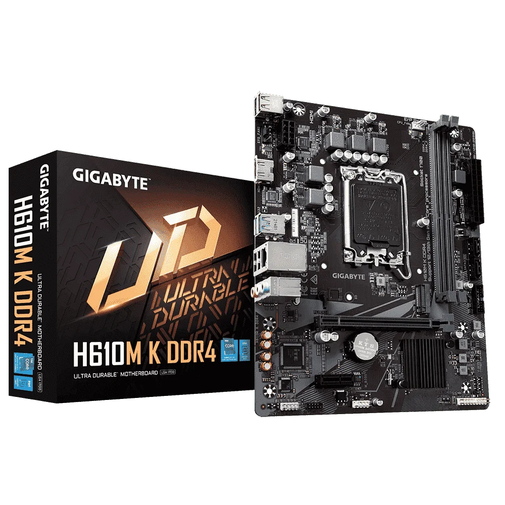 Placa Mãe Gigabyte H610m K, DDR4, LGA 1700, Micro ATX