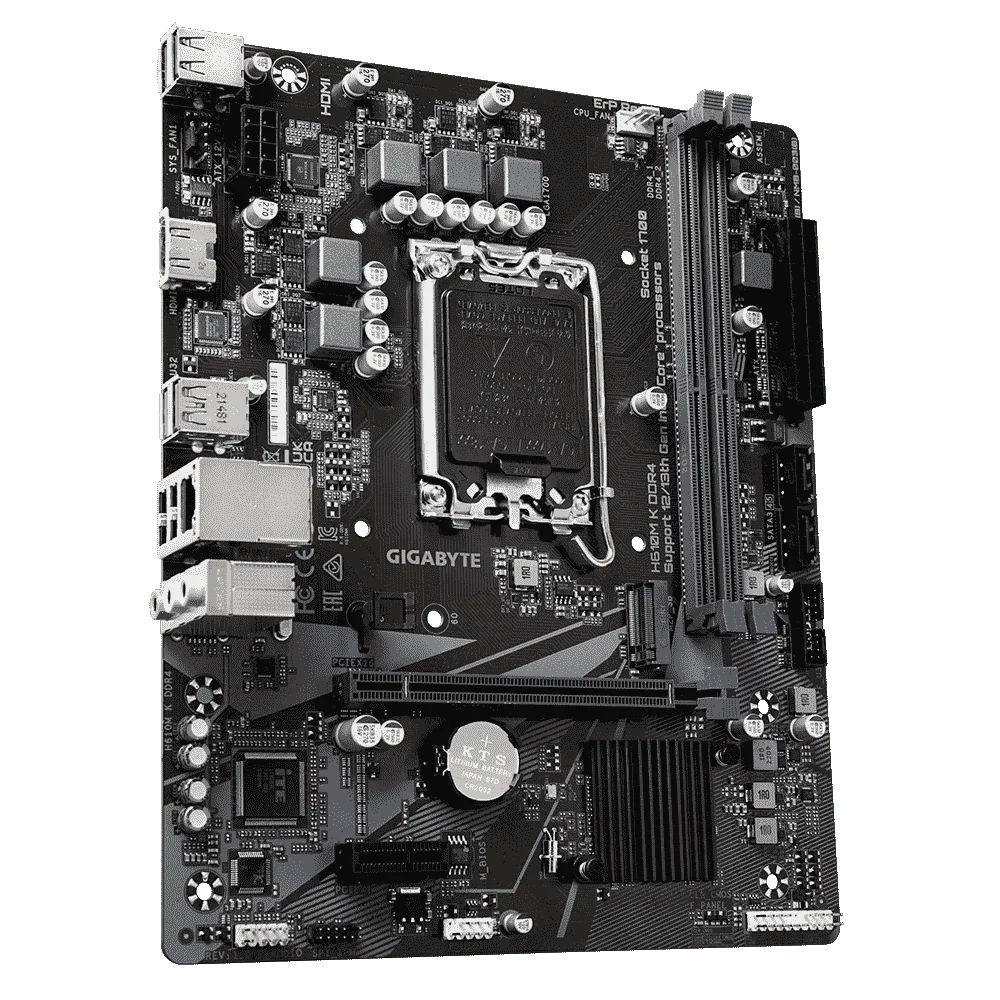Imagem 3 de 5 do produto Placa Mãe Gigabyte H610m K, DDR4, LGA 1700, Micro ATX