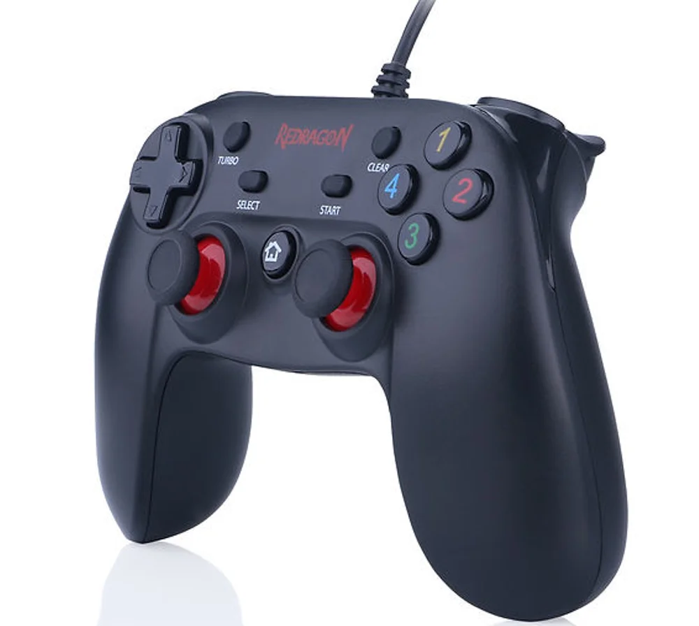 Controle Com Fio Usb Gamer Joystick Redragon Saturn G807 Cor Preto