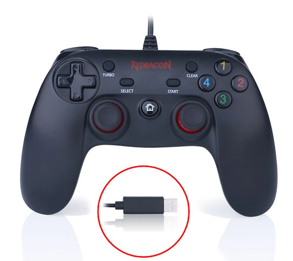 Imagem 4 de 5 do produto Controle Com Fio Usb Gamer Joystick Redragon Saturn G807 Cor Preto