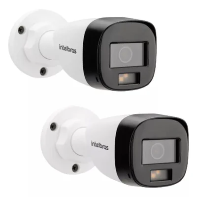 Kit Intelbras 2 Câmera Segurança Multi Hd Vhd 1120 B Full Color Imagem Colorida Noturna E Diurna