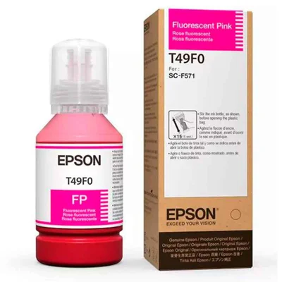 Garrafa De Tinta Epson T49f Para Sublimação, 140ml - Rosa Fluorescente - T49f020