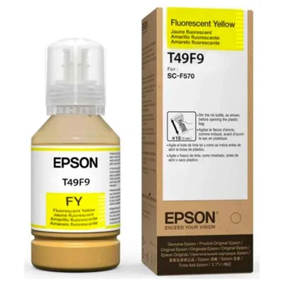 Garrafa De Tinta Epson T49f Para Sublimação, 140ml - Amarelo Fluorescente - T49f920